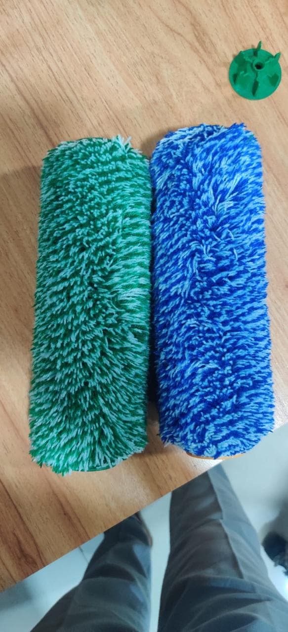 High-Pile Green & Blue Plush Sleeves